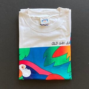 Peter Mussfeldt "Old San Juan" Puerto Rico Parrot Vintage T-Shirt/Unisex/XL/NWT!